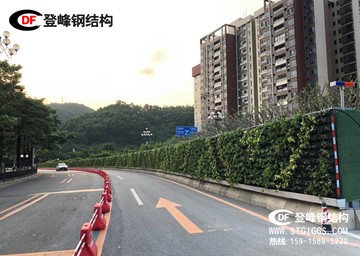 绿植围挡应用在广州市政工程现场