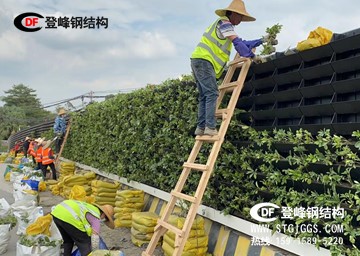 环保绿植围蔽施工现场